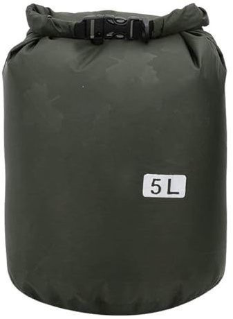 equlup Outdoor-Trockentasche, wasserdichte Fass-Trockentasche, Aufbewahrung, Faltbare Tragetaschen, PVC, hält die Ausrüstung trocken, für Camping, Wandern, Strand, Kajak (5L)