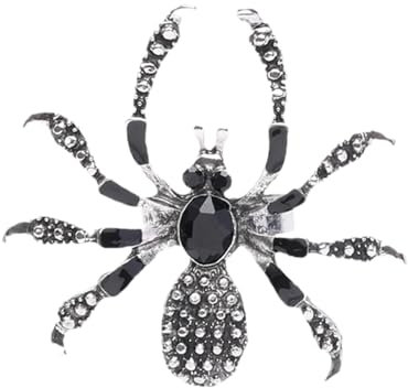 Halloween-Spinnenringe für Damen, Gothic-Ringe, Schmuck, Spinnenringe, Fingerring, verstellbar, offener Ring, Schmuckdekoration für Cosplay-Requisiten, Zubehör, Refer to description, Eisen, Unisex