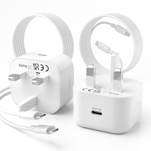for iPhone 15 16 Fast Charger, 2 Pack 20W USB C Charger Plug and Type C to C Cable Compatible with iPhone 15/15 Plus/15 Pro/15 Pro Max/16/16 Plus/16Pro Max, Air 5/4, iPad 10/Mini 6