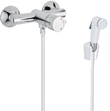 Mitigeur thermostatique externe mural avec flexible et douchette pour WC - Idral