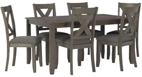 ZENGXJYCQINGJIANG esstisch und stühle 7-teiliges Esszimmerset mit Tisch und 6 Stühlen, Esstisch und Stühle-Set for Esszimmer, Küche, rechteckig, modern ausziehbarer esstisch