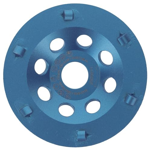 PRODIAMANT Diamant-Schleiftopf 130 mm x 25 mm blau – PKD für Kleber, Beschichtungen & Epoxidharz – Für Betonschleifer – Bohrung 25 mm