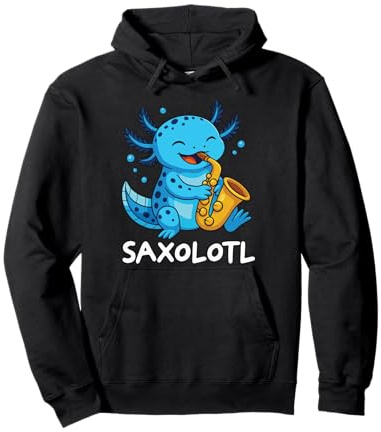 Saxolotl Axolotl Saxophon Pullover Hoodie