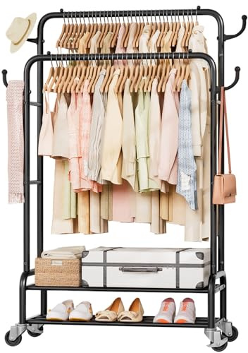 Homde Sturdy Garment Rack for Bedroom: 265 lbs Heavy Duty Clothes Organizer