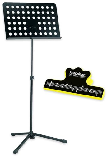 K-M 12179 Notenpult Orchester Notenständer mit keepdrum Notenklammer