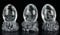 Drachen Figuren in Eiern | Schneekugel 3er Set | Gothic Fantasy Deko schwarz