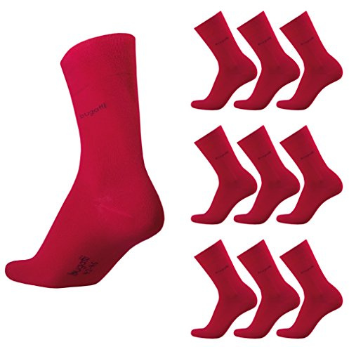 bugatti Herren Basicsocken 9er Pack – Baumwoll-Socken, Klassisch & Komfortabel, Mehrfarbig – Atmungsaktiv, Weich, Für Alltag & Business, Größen 39–50