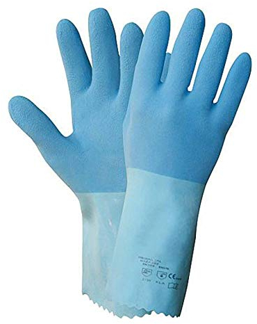 Nitras 1611 Blue Power Grip Latexhandschuhe, Arbeitshandschuhe, Schutzhandschuhe - 12 Paar, Größe:10 (XL)