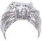 ACVIP Damen Pailletten Kopftuch Kappe Turban Hut Freizeit Krebs Cap Indischer Hut(Silber)