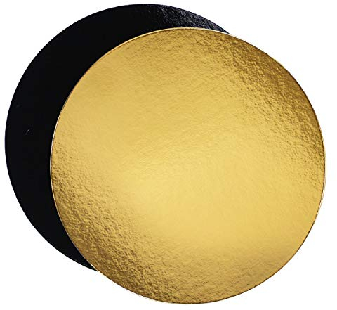 Extiff Juego de 10 soportes para pasteles en cajas de colores, con Tallas de su elección (Dorado/Negro, 28 cm)