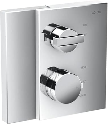 Hansgrohe Thermostat Unterputz Axor Edge Fertigset Chrom mit Absperrventil, 46750000