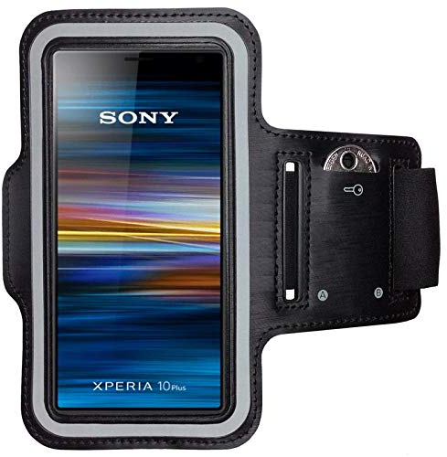 CoverKingz Brassard de Sport pour Sony Xperia 10 - Brassard pour Smartphone, Accessoire de Sport avec Poche pour Les clés Xperia 10 - Accessoire Sport, Brassard téléphone Portable Noir