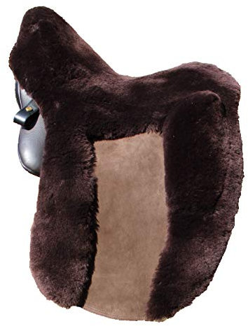 Förster-Fellnest Tolle Zalea aus echtem Lammfell, maßgefertigt für den Sommer Sattel Tosca - kompletter Lammfellbezug, Sattelbezug, Sitzbezug, mit Pauschenausformung und echtem Leder in der Beinlage
