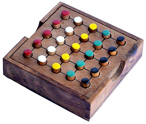 Knobelholz.de Farbsudoku mit 5, Color Sudoku 5x5, Five Different, Color Match Puzzle, Kinderspiel, Konzentrationsspiel, Unterhaltungsspiel für eine Person