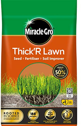 Miracle-Gro THICK'R Lawn Seed, Fertiliser & Soil Improver Fertiliser