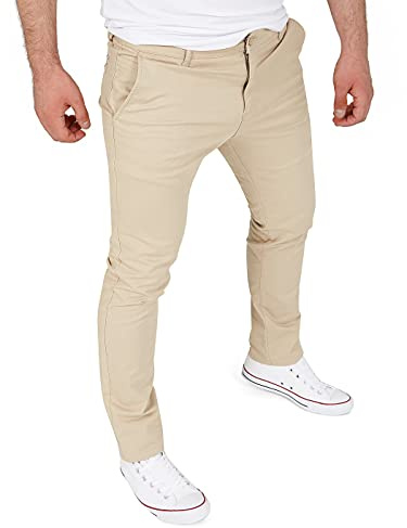 WOTEGA Glenn - Chino Hose - Chinohose Slim Fit - Stretch Chinojeans - Männer Chinohose, Beige (Light Taupe 161210), W31/L32