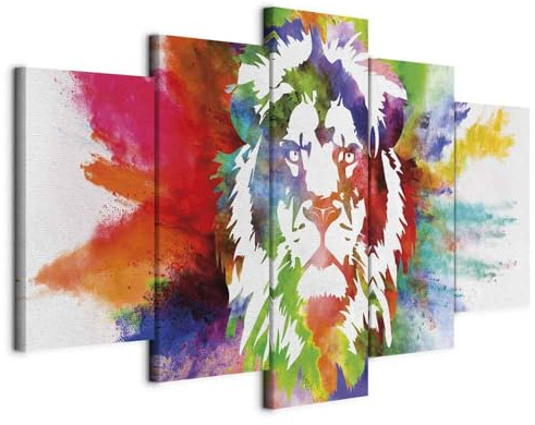 B&D XXL - Akustikbild Akustikbild Abstrakt Tiere, Schallschutz, Wohnzimmer | Verbessert Raumakustik, reduziert Hall, ideal fürs Büro oder Wohnzimmer, hochwertige Verarbeitung, schnelle Montage, stilvoll