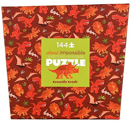 Crocodile Creek 3828302 144 Stück Impossible Dino World Puzzles, bunt, único