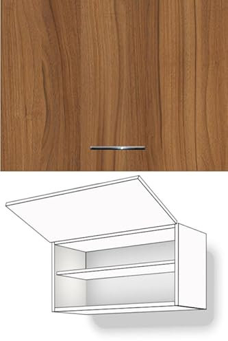 Premium-Ambiente HKLC457 Hängeschrank 1-klapptür Fachboden Gaszylinderdämpfer Softclosing Montageschiene inkl. EURODEKOR® (Breite 90cm, 37 Dijon Nussbaum)