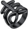 PROSTEEL Herren Leviathan Kreuz Ring Schwarz Größe 54 Satan Doppelkreuz Statement Ring Modeschmuck Accessoire für Biker Motorradfahrer