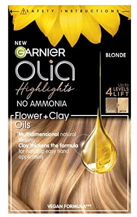 Garnier Olia - Resultados permanentes para cabello rubio, hasta 4 niveles de elevación, resultados naturales multidimensionales, reflejos degradados o balayage, sin amoníaco para un cabello más suave