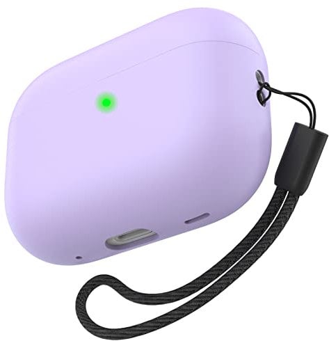 Delidigi for AirPods Pro 2 Case 2023/2022, Silicone Protective Cover for AirPods Pro 2nd Generation (USB-C) (without keychain, Classic Lavender)