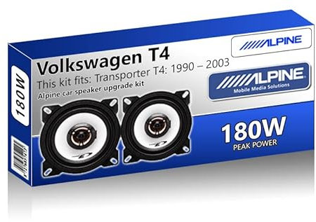 Transporter T4 Speaker upgrade Front Dash Alpine car speakers 4 10cm 180W