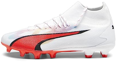 PUMA Homme Ultra Pro FG/AG Chaussure de Football, Black Fire Orchid, 42.5 EU