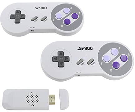 Junerain Retro Spielekonsole Handheld Spielkonsole 4GB Videospielkonsole eingebaute 1500 kostenlose Spiele for mehrere Simulatoren,SF900 Spielkonsole 4700 Spielkonsole Wireless for Genesis