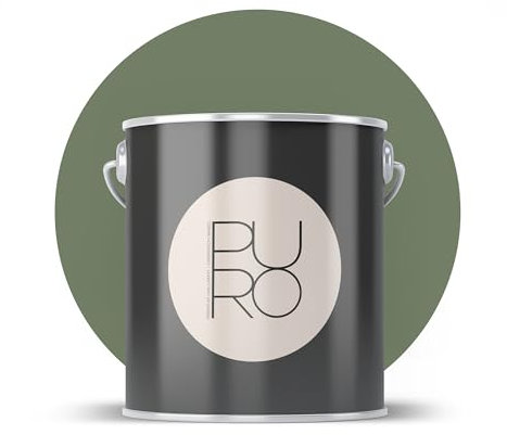 Livingwalls PURO Premium Wandfarbe c5004 - Malerfarbe für Wohnräume und Arbeitszimmer mit sehr hoher Deckkraft - matte hochwertige in Grün - 5l