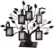 Albero Portafoto in Metallo, Albero Genealogico Cornice, Cornice per Albero Genealogico, 32×8.2×35cm, con 6/12 Cornici Foto, per Mostrare Le Immagini della Tua Famiglia con Stile