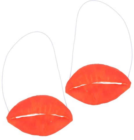 ibasenice 6 Stk wurst mund Bilden Mund Lippen Fotoautomat Requisite halloween kostüm halloween costume Partyzubehör latexrote lippen lustige cartoon rote lippen Punk