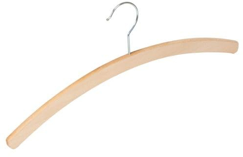 50 STÜCK Holz-Kleiderbügel mit drehbarem Haken, Platzsparend, Einfachbügel aus Buchenholz, glatt geschliffen