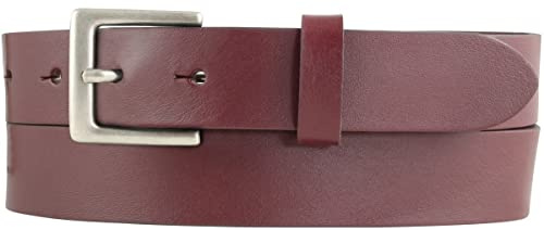 BELTINGER Damen-Gürtel aus Vollrindleder 3 cm | Leder-Gürtel für Damen 30mm | Chino-Gürtel mit Gürtelschließe in Altsilber