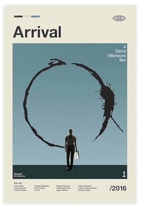 DESHVA The Poster for The Sci-Fi-Film Ankunft Leinwand Poster Wandkunst Dekor Druck Bild Gemälde für Wohnzimmer Schlafzimmer Dekoration ungerahmt 30 x 45 cm