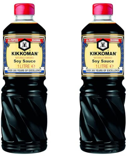 Kikkoman - Salsa de Soja Oscura, 1000 ml (Paquete de 2)