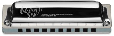 Suzuki Manji Sky diatonische Mundharmonika, 10 Löcher, Tonart A