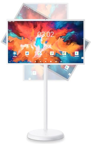 Fiteye 32 Portable TV with Built-in Touch Screen | 6GB RAM + 128GB Storage | 1080p TV on Wheels | Built-in Bestie Display | 8H Video Playback Time | Operating System
