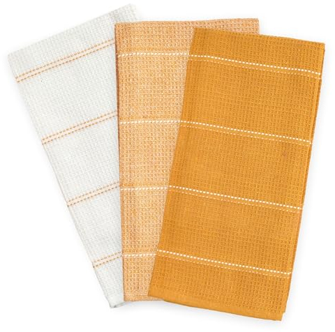 Emma Barclay Utopia - Juego de 3 paños de cocina (45 x 65 cm), color amarillo ocre