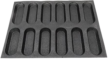 Persistence Moules à Pain FrançAis PerforéS AntiadhéSifs à 12 Trous en Silicone pour, Moules à Hot-Dog, Moule à Pain pour Tapis de Cuisson