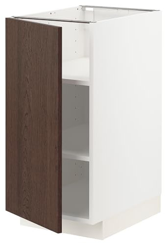 METOD Unterschrank mit Einlegeböden, 40x60 cm, Weiß/Sinarp Braun