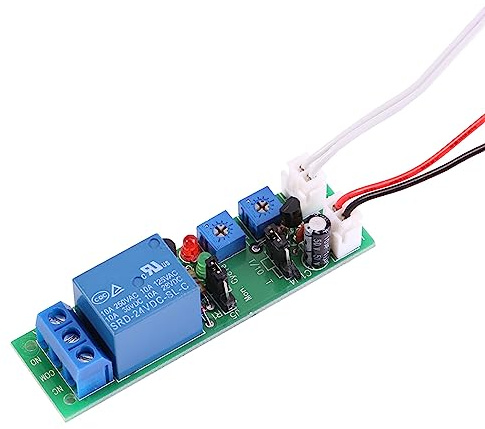 Aramox Temporizador Luz Airbag 12V Tiempos de Ciclo de 12 V CC con Temporizador de Encendido/Apagado (DC 24V 0-15 Minutos Ajustable)