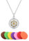 Aromatherapie Kette Anhänger Aromatherapie Anhänger Edelstahl Aromatherapy Pendant Diffuser Atherische öle Legierung mit 7 Abstandshaltern und Karabinerverschluss DIY Duftanpassung