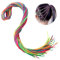 50 Stück Haarzöpfe Bunte Haarwickelschnur, Buntes Haarverlängerung Haarsträhnen zum Einflechten Kinder, DIY Regenbogen Flechtdrahtband Haarschmuck Mädchen für Party Sport (85cm)