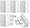 Anstore 4 Stück Scharniere Klappbar, 100x70x1.3MM Türscharniere Edelstahl Schwerlast Scharnier Klavierband, Schwerlastscharnier Türscharnier für Türen, Fenster, Möbel mit 48 Stück Schrauben 16x3.5mm