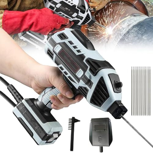 Portable ARC Welder Machine,Welding Machine,Upgraded Welding Machine,Gun Welding Machine ARC Handheld Welder Suitable for (2.5-3.2mm) Stick Welder,with 10 Welding rods