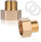 Bewudy Confezione da 2 raccordi per tubi in ottone, riduttore per tubi da 1/2 a 3/4, raccordo adattatore riduttore per tubi NPT maschio da 1/2 x 3/4 NPT femmina con guarnizione di tenuta bianca