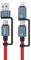 SOOPII 100W 6.6FT Multi USB C Charging Cable, 4 in 1 USB C to USB C Fast Charger Cable,Nylon Braided Type C Cable for Phones,Tablets,Laptops and More (Red)