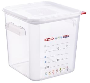 Araven Squared Transparent Container Polypropylene - 18Ltr with Lid 290x290x320 | Transparent design ensures quick content visibility for busy commercial kitchens, with a secure lid to maintain freshness.