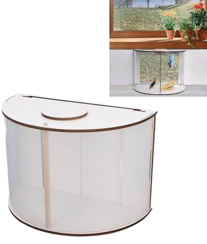 Bird Feeders for Outdoors Hanging, 180° Clear View Window Bird Feeder, No Assembly Required,Wild Bird Watching Gifts Garden Decoration, Outdoor Bird Feeders, Birdhouse for Viewing